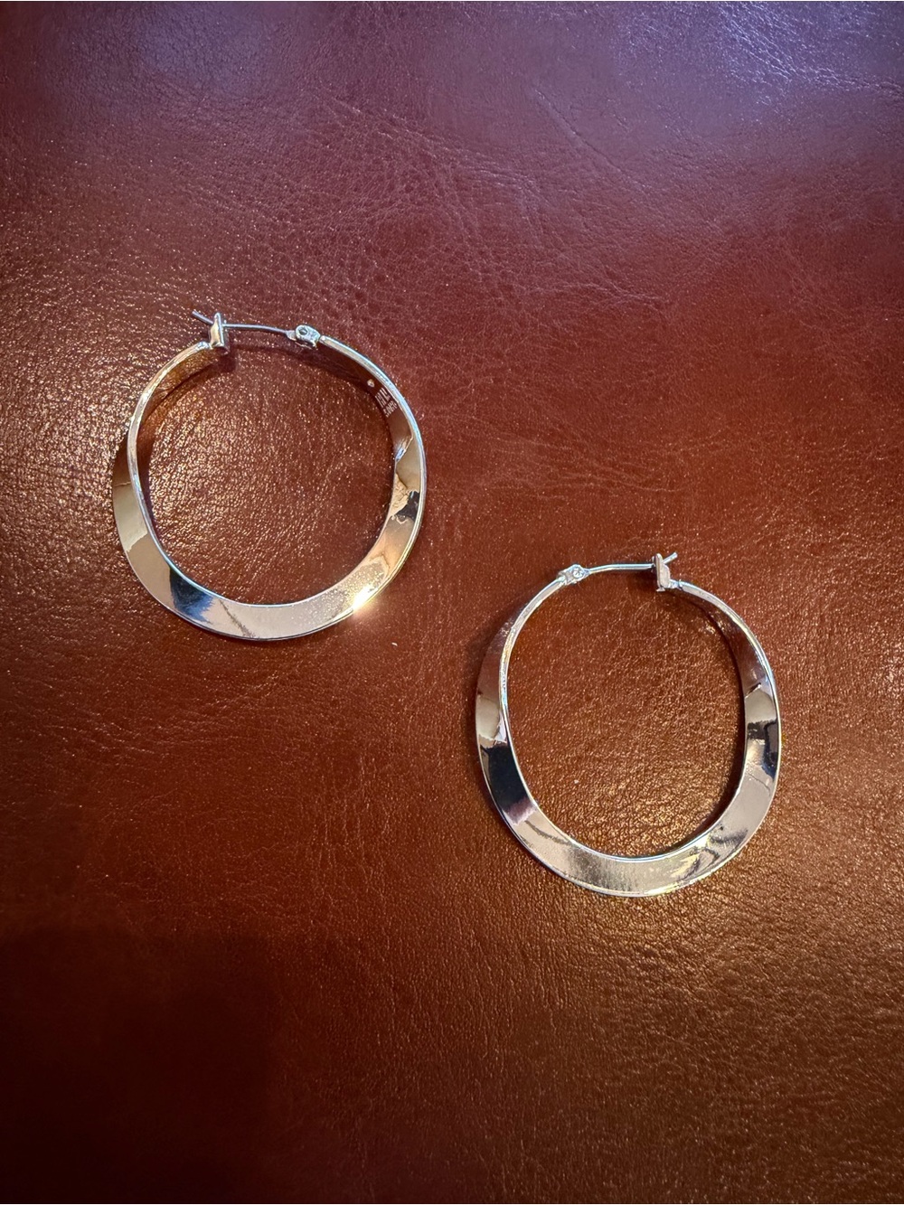 Robert Lee Morris Silver Twisted Hoop Earrings